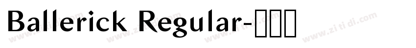 Ballerick Regular字体转换